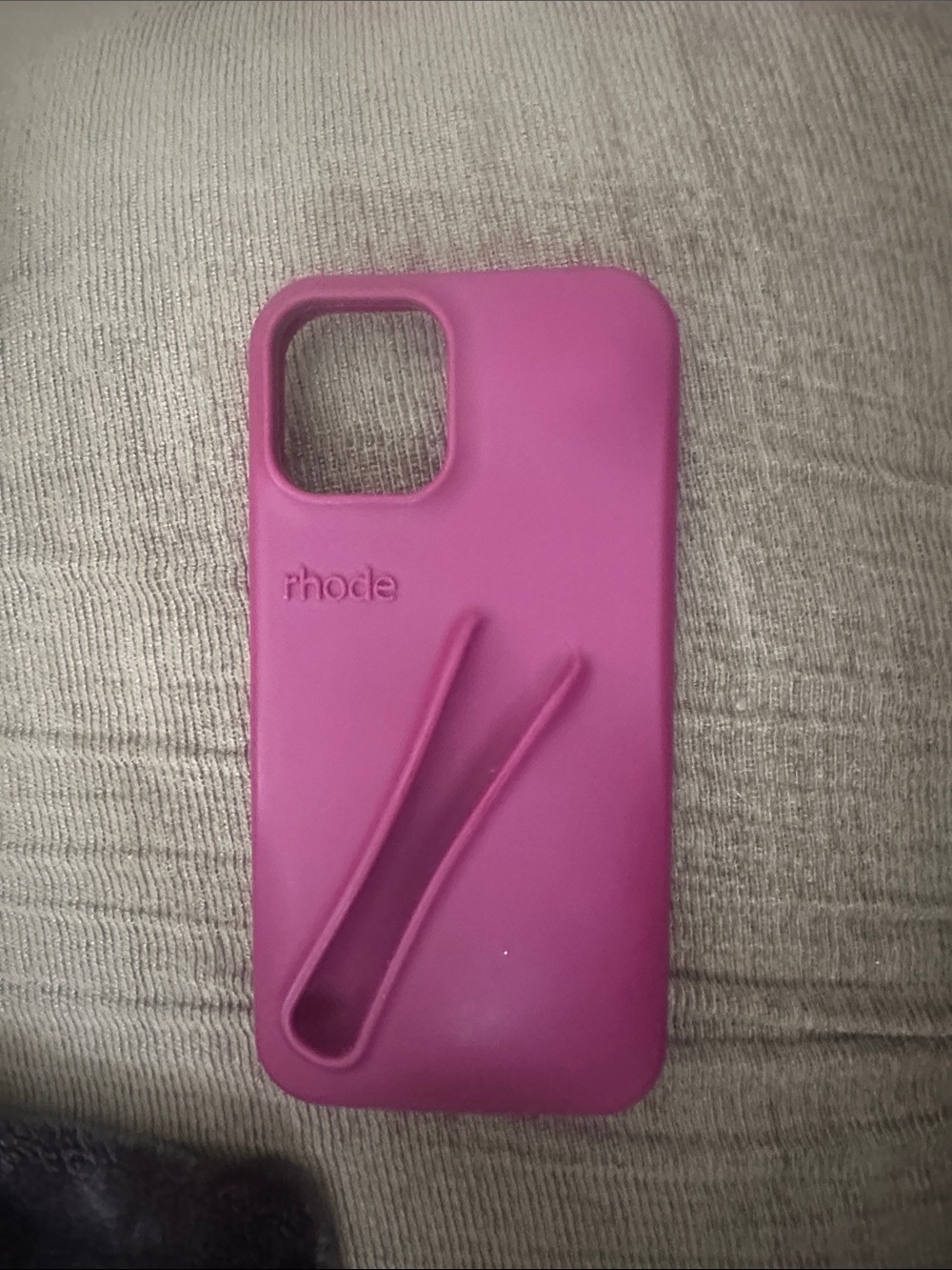 RHODE Pink Silicone Phone Case with Built-In Grip Stand